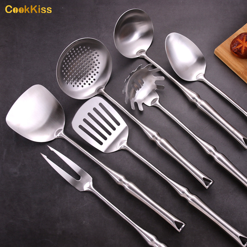 Amazon Top Seller Home And Kitchen Accessories 9 Piece Stainless Steel Cooking Kitchen Utensils Set