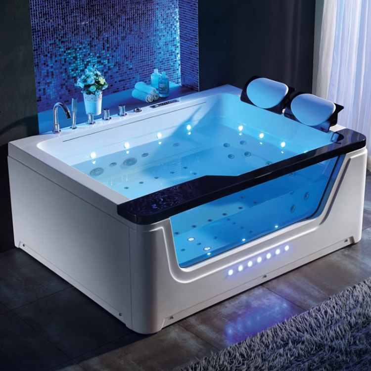 Luxury high-end  2 Person Stand alone indoor Hot Bath Tub Air Bubble Massage Jet Whirlpool Spa Bathtub