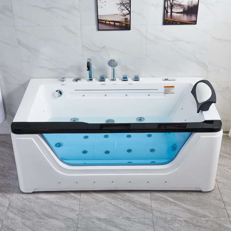 Luxury high-end 1 Person Stand alone indoor Hot Bath Tub Air Bubble Massage Jet Whirlpool Spa Jacuzzii Bathtub