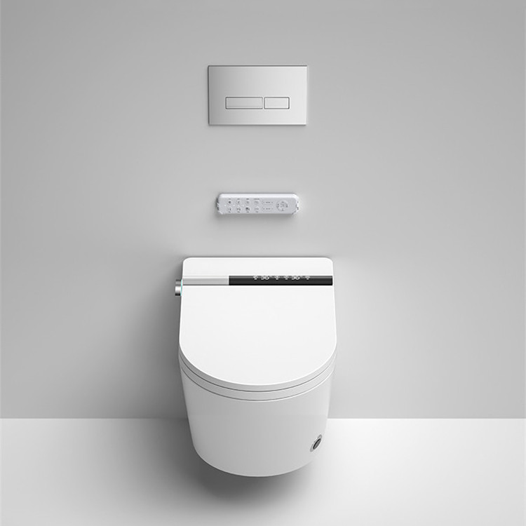 2024 Smart inodoro intelligent toilet wall hung electric automatic ceramic hang smart wc toilet built in water tank with bidet