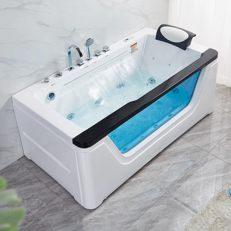 Luxury high-end 1 Person Stand alone indoor Hot Bath Tub Air Bubble Massage Jet Whirlpool Spa Jacuzzii Bathtub