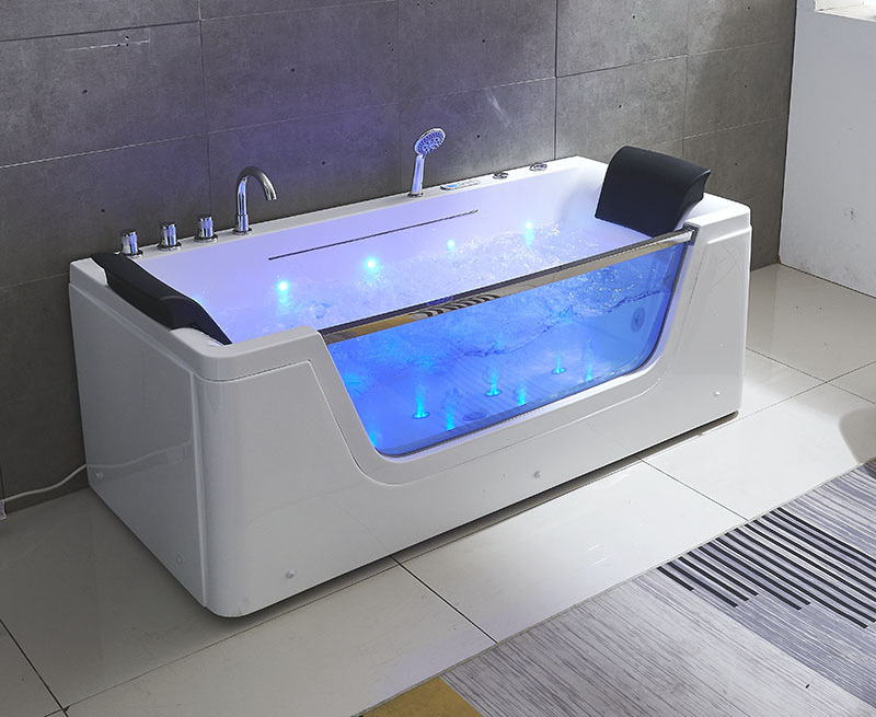 Modern Design Indoor Soaking Whirlpool Jet tubs over massage Waterfall Freestanding Acrylic Bathroom Spa Bathtub