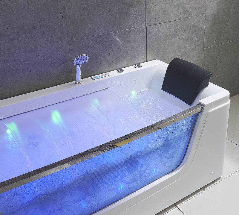 Modern Design Indoor Soaking Whirlpool Jet tubs over massage Waterfall Freestanding Acrylic Bathroom Spa Bathtub