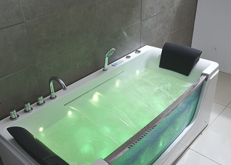 Modern Design Indoor Soaking Whirlpool Jet tubs over massage Waterfall Freestanding Acrylic Bathroom Spa Bathtub