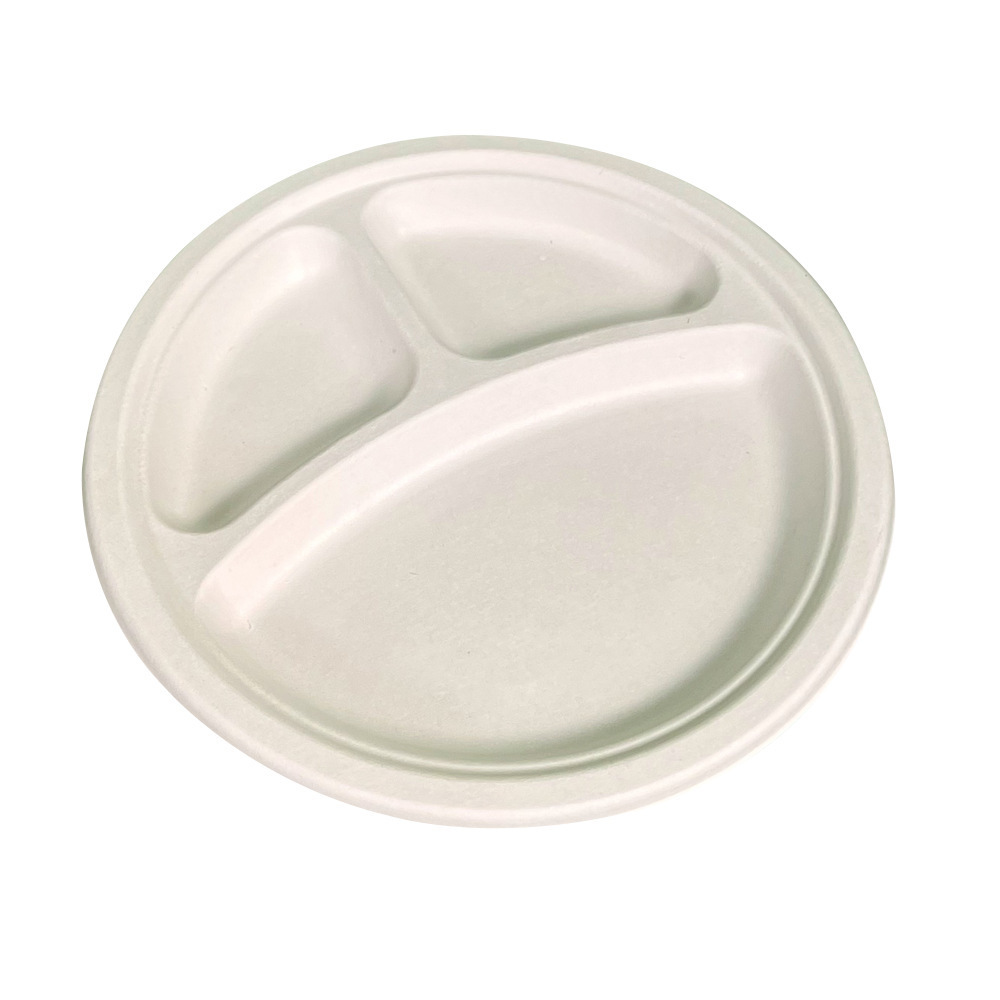 9 Inch 100% Compostable Biodegradable Disposable Bagasse Sugarcane Paper Plates