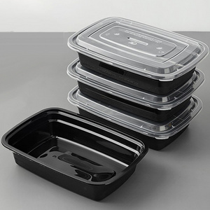 1000ml Rectangular disposable food packaging container plastic tiffin box takeaway bento box