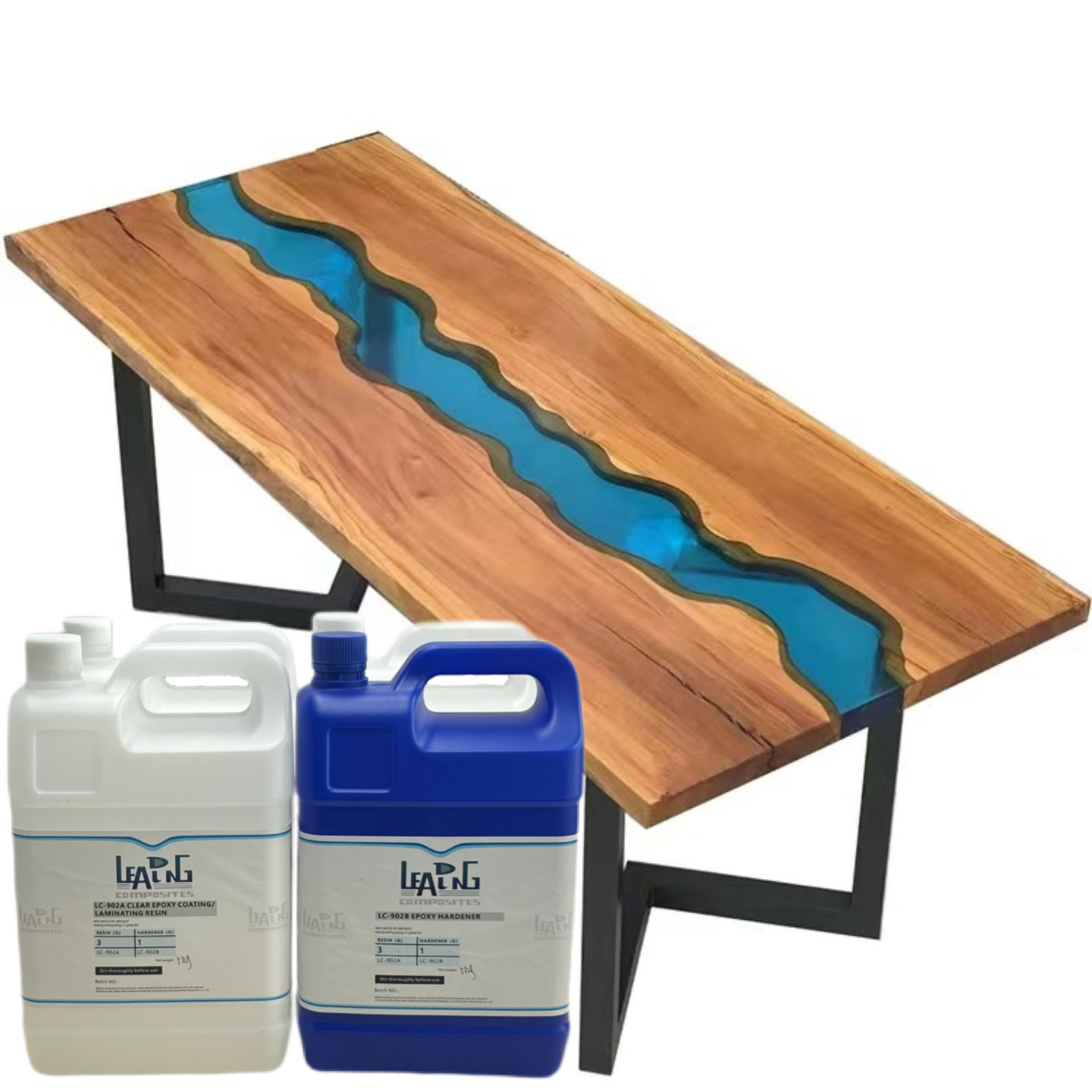 Wholesale crystal clear epoxy resin and hardener for river table top