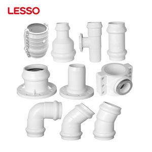 LESSO PVC-U gasket fittings eco-friendly coupling elbow fittings white pvc reducer tee high pressure tee