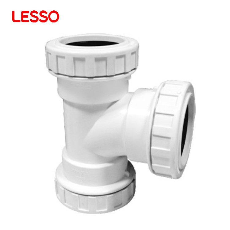 LESSO factory price lower installation costs elbows 90 pvc pipe fittings sweep tee pipe pvc fittings for plumbing