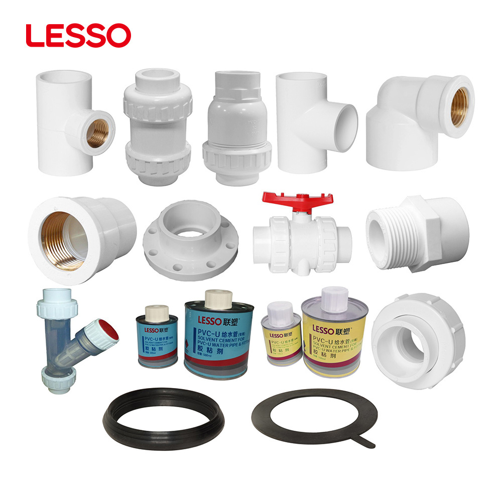 LESSO high quality corrosion resistance sanitary plastic pipe pvc water solvent cement 100 500ml