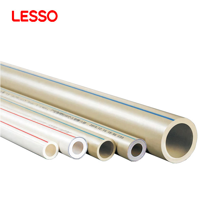 Lesso Good Quality Industrial Liquids Transportation Linear Expansion Coefficient Low Straight Coil Grey White 3 Inch Ppr Pipe