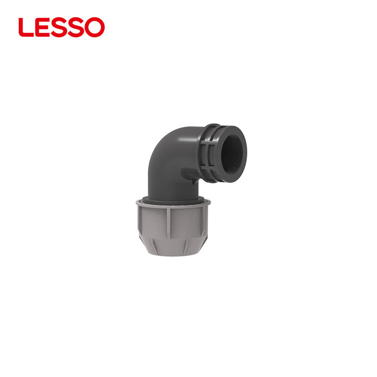 LESSO irrigation engineering for fisheries and animal husbandry elbow pp plastic compression water pipe fittings for tube