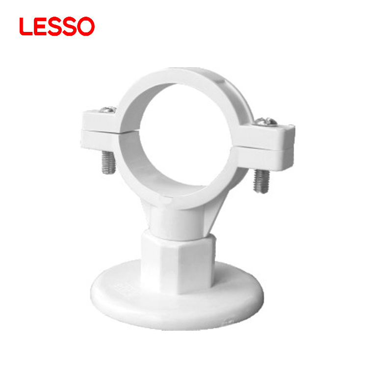 LESSO pvc pipe fitting saddle clamp small pipe clamp