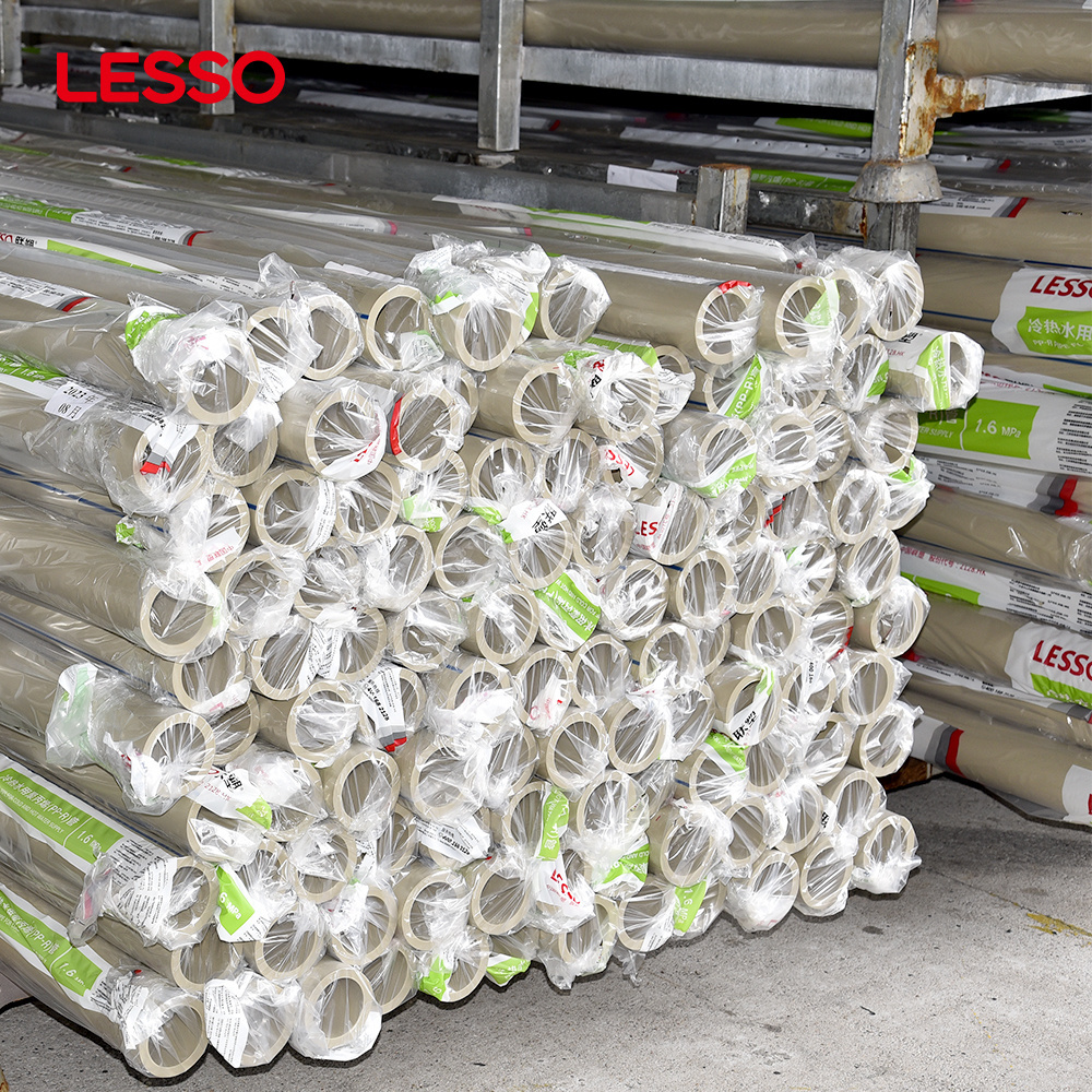 LESSO factory wholesale all sizes ppr pipes manufacturers ppr water supply pipe for liquids transportation