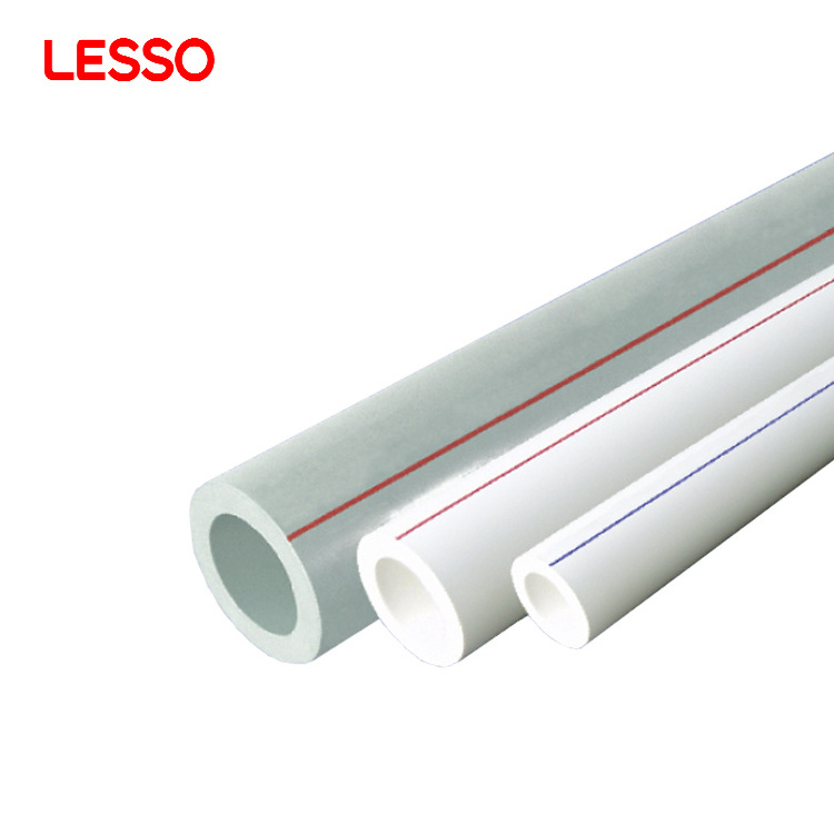 Lesso Good Quality Industrial Liquids Transportation Linear Expansion Coefficient Low Straight Coil Grey White 3 Inch Ppr Pipe