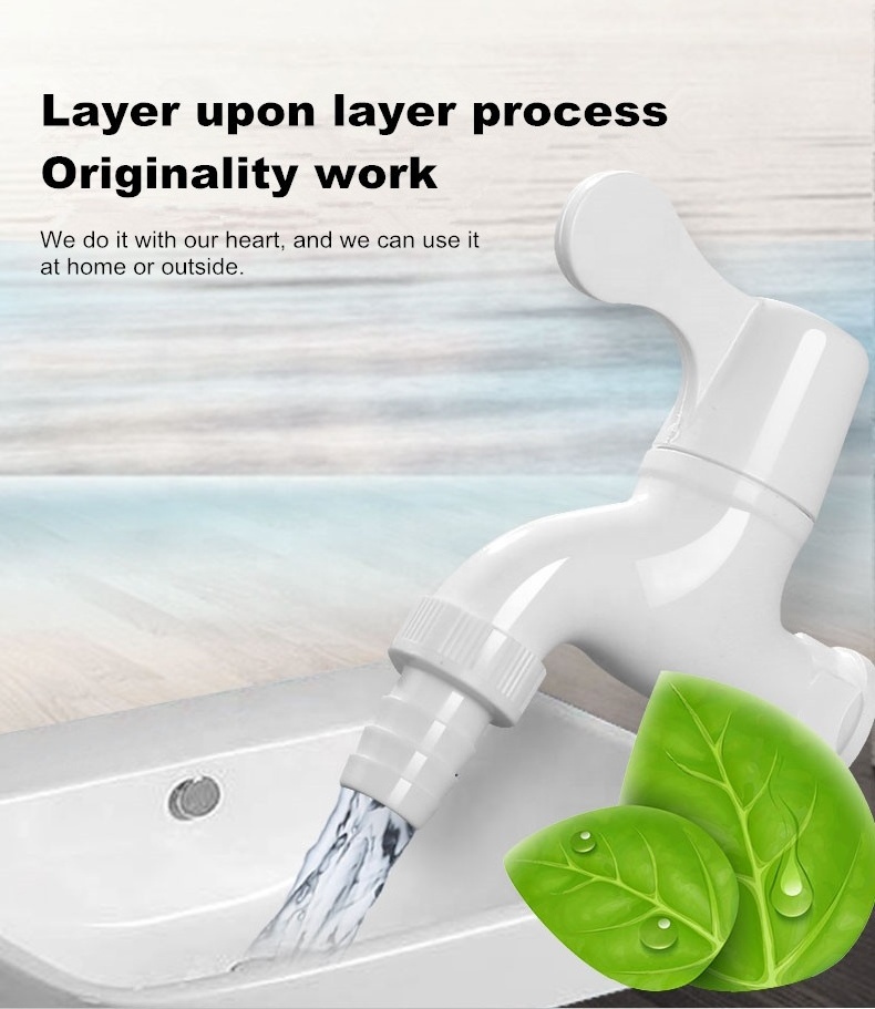 LESSO W83101 washing machine water tap plastic faucet tap single handle bathroom faucet