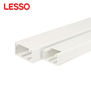 LESSO Guangdong customizable fire resistance attracting appearance 50 50x25mm electrical pvc trunking manufacturer