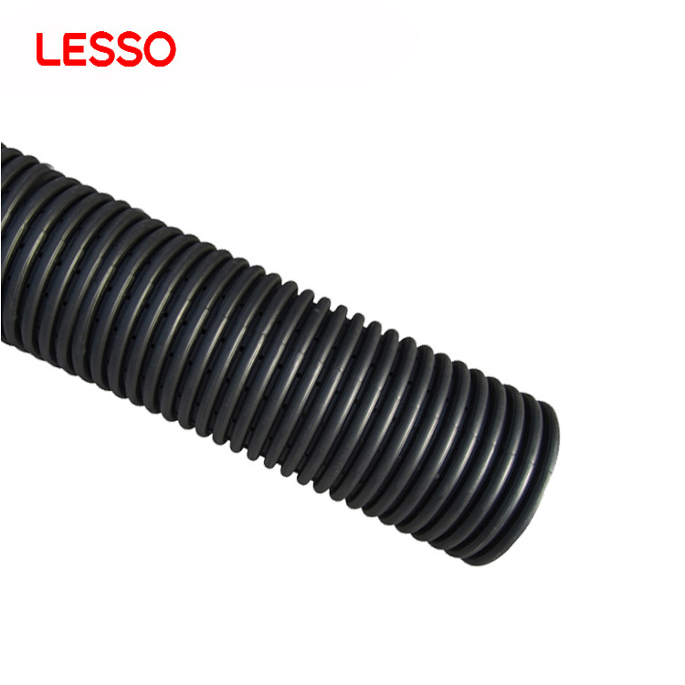 LESSO sewage discharge plastic culvert pipe hdpe double wall 12 24 inch corrugated drain pipe