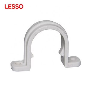 LESSO pvc pipe fitting saddle clamp small pipe clamp