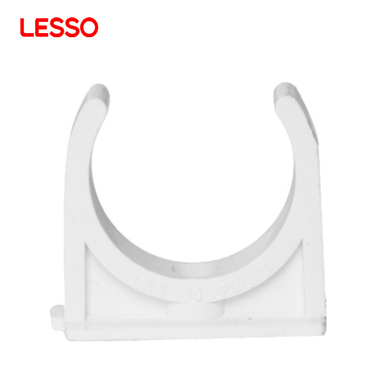 LESSO pvc pipe fitting saddle clamp small pipe clamp