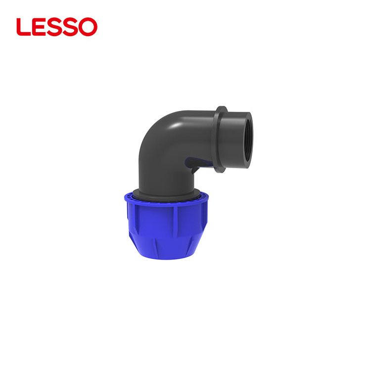 LESSO irrigation engineering for fisheries and animal husbandry elbow pp plastic compression water pipe fittings for tube