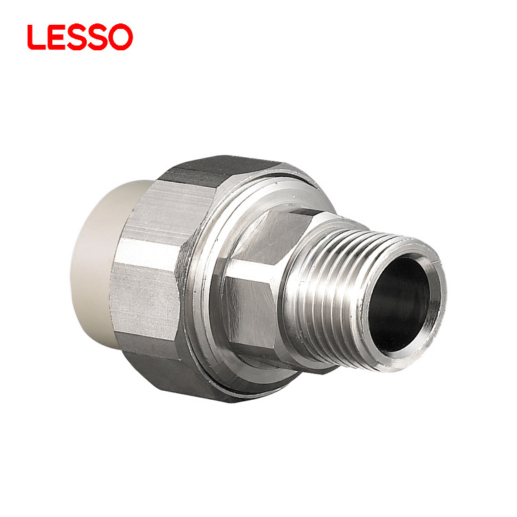 LESSO wholesale corrosion resistance water supply accessory plastic 25 63mm ppr thread union