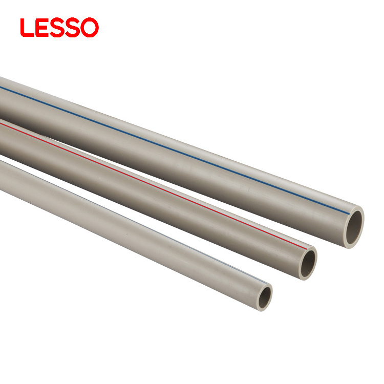 Lesso Good Quality Industrial Liquids Transportation Linear Expansion Coefficient Low Straight Coil Grey White 3 Inch Ppr Pipe