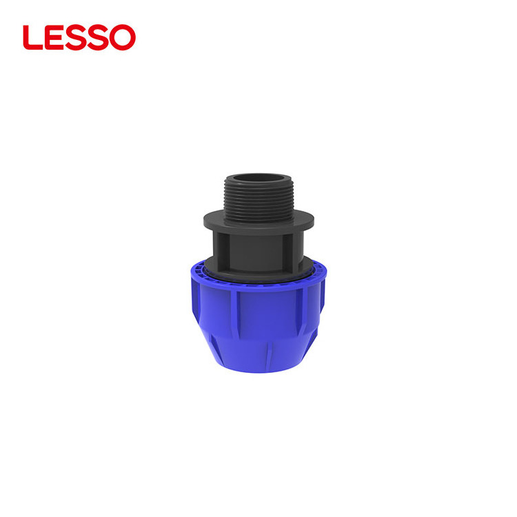 LESSO municipal water supply water treatment systems male adapters- compression fittings pp water pipe tube  fitting