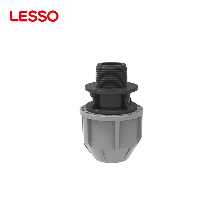 LESSO municipal water supply water treatment systems male adapters- compression fittings pp water pipe tube  fitting