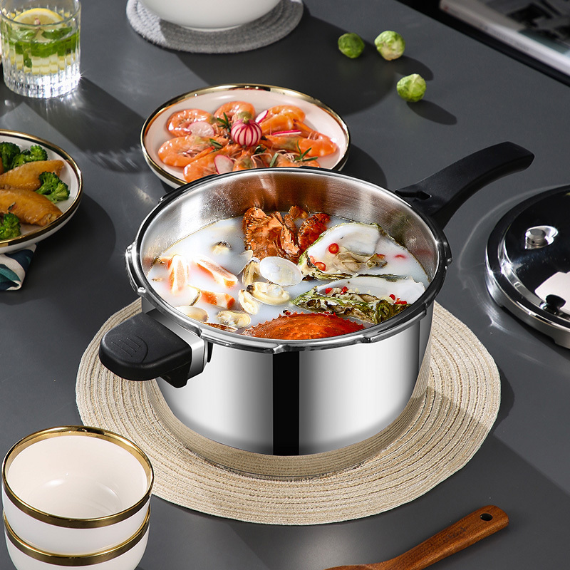 Liantong Factory New Multi functional Fast Cooking Stainless Steel 201 304 Gas Induction Pressure Cooker Pot