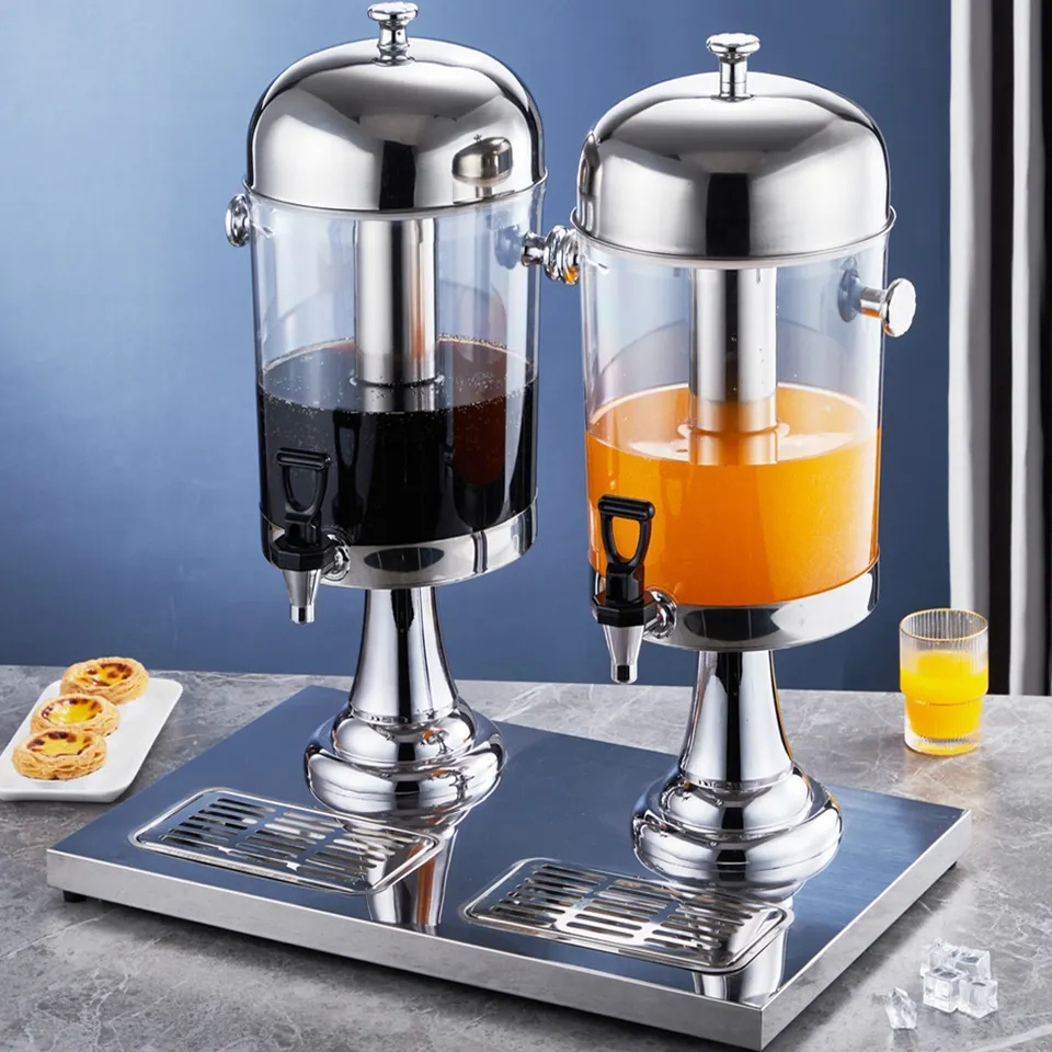 Hotel Restaurant Buffet Luxury Beverage Dispenser 8L 16L 24L Stainless Steel Commercial Water Cold Drink Juice Dispenser