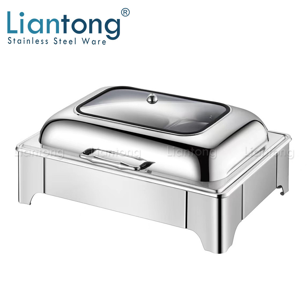 Rectangular Luxury Commercial Chafing Dish Hotel Buffet Party Wedding Catering Equipment Food Warmer Chafer Set Chafing Dish