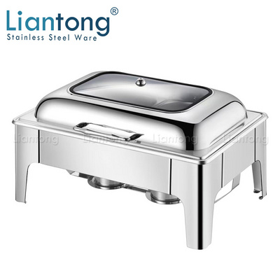 Rectangular Luxury Commercial Chafing Dish Hotel Buffet Party Wedding Catering Equipment Food Warmer Chafer Set Chafing Dish