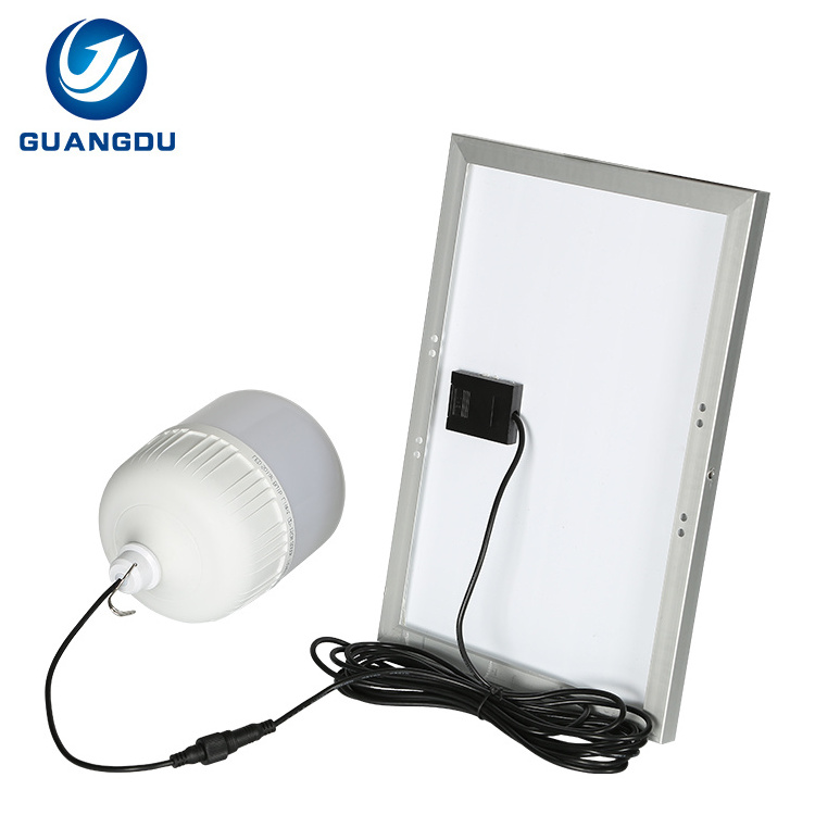 Rechargeable Long Working Time Waterproof Ip65 150w 200w 300w Outdoor Led Solar Light Bulb With Solar Panel