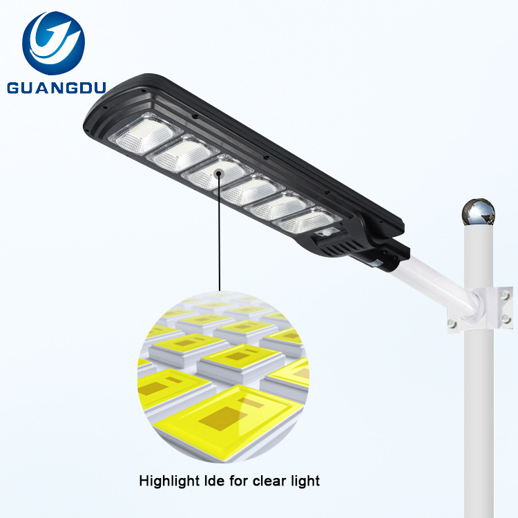 Outdoor Waterproof IP65 ABS Road Lamp Solar Light 50w 100w 150w 200w 250w 300w Integrated All In One Led Solar Street Light