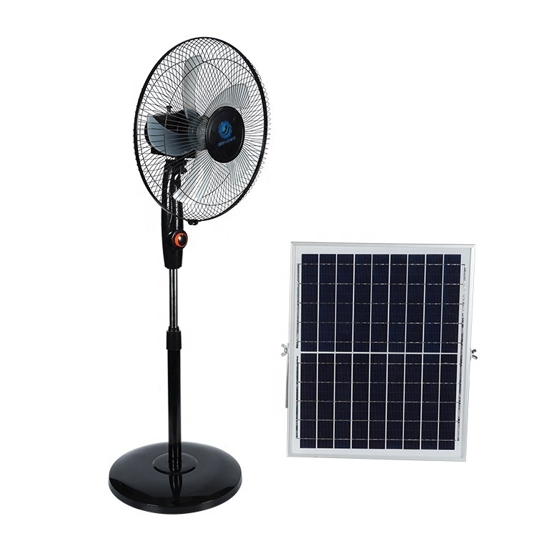 Hot Selling Quiet Air Cooling Fan White 20w Portable Solar Floor Fan