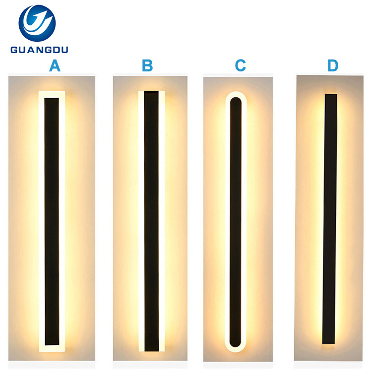 Acrylic Exterior Linear Strip Wall Lamps Garden Sconce 7w 8w 13w 15w 24w 30w 35w 45w 50w Long Led Wall Light