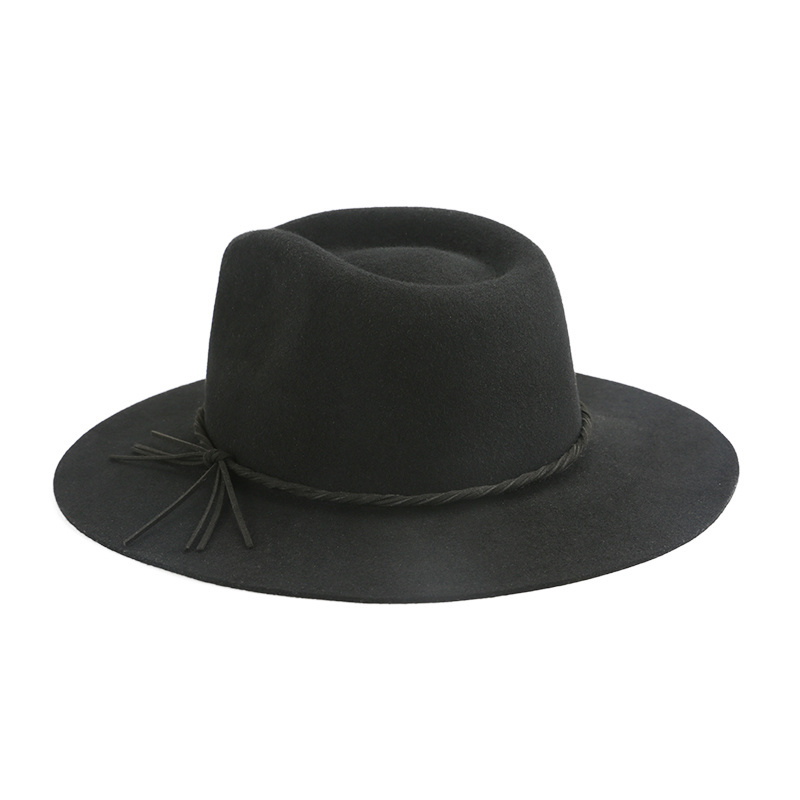 2022  wholesale new design custom stiff wide brim fedora hat for men wide brim luxury fedora hats