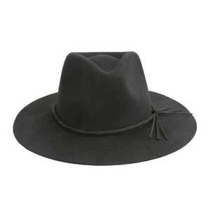 2022  wholesale new design custom stiff wide brim fedora hat for men wide brim luxury fedora hats