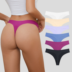 Factory wholesale seamless G-Sring thongs breathable sexy tongs panties  quick dry underwear