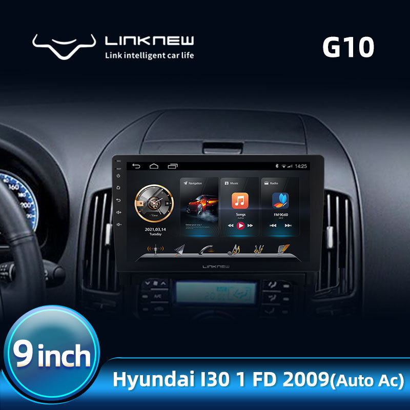 LINKNEW for Hyundai i30 1 FD 2009 AUTO AC  Android 10.0  car dvd   gps touch screen radio navigation multimedia system