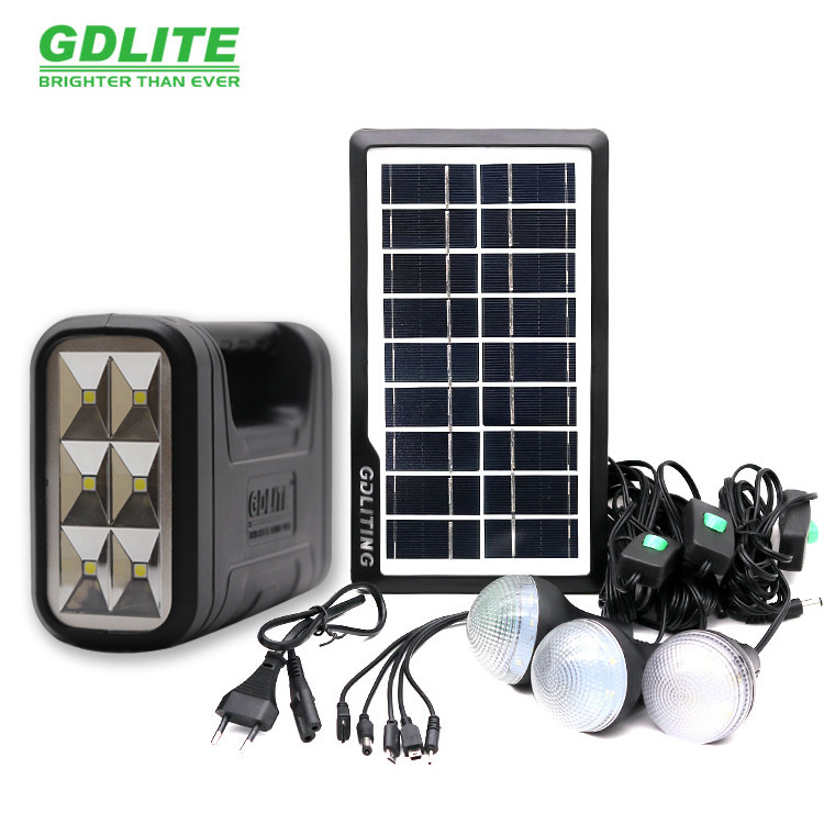 High Quality Lighting Charging system Kit GD8017A rechargeable led emergency light with USB charging for home use