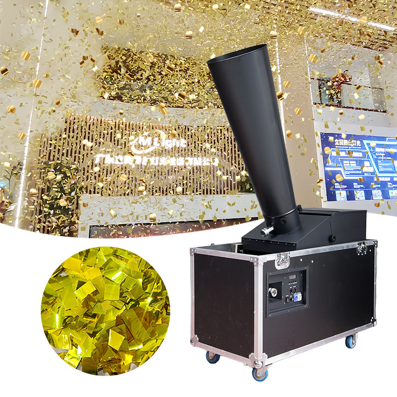 Stage large confetti machine dmx paper co2 confetti blow machine for wedding party electric dj wedding confetti cannon shooter