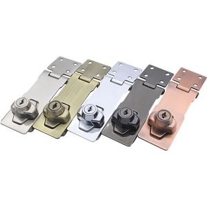 zinc alloy office file cabinet punch Thickening free metal buckle lock with key cabinet drawer hasp latch lock