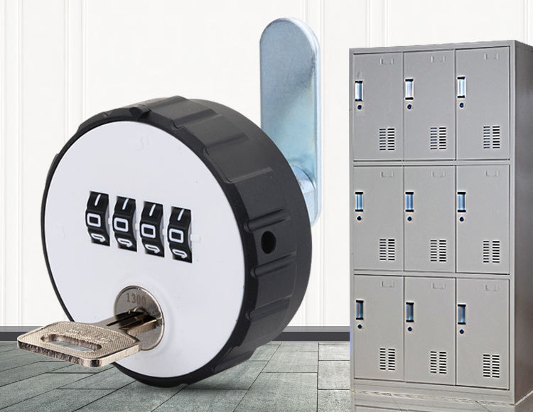 Round mechanical cam lock universal locker file cabinet drawer cabinet door lock key double open code lock