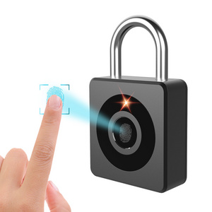 Waterproof smart USB fingerprint padlock luggage fingerprint lock anti theft safety protection pad lock