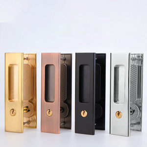 zinc alloy hidden Handle sliding Gate Mortise hook lock for sliding glass wooden door  lock