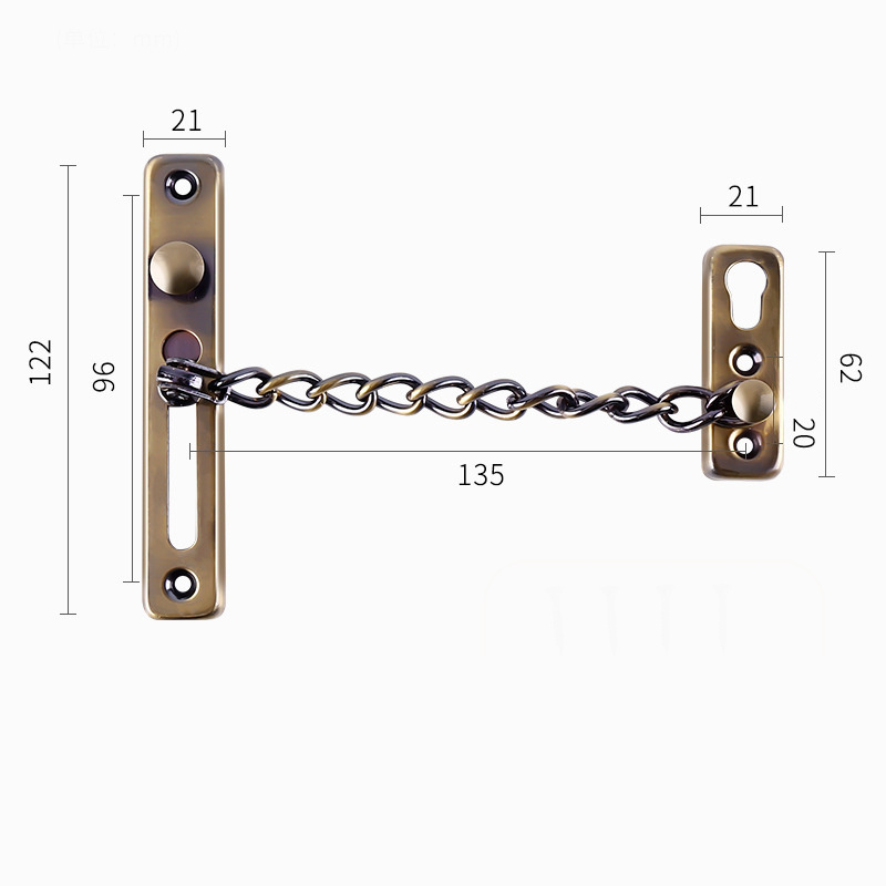 Guard Door Latches Bolts Door chain anti-theft door hotel universal lock anti-theft free punch chain latch lock