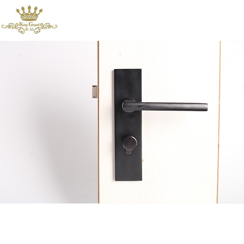 China types Matt Black Aluminum front  security house heavy duty door handle lock price child safety door lock