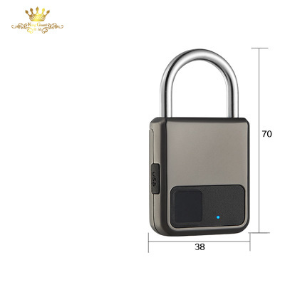 Smart fingerprint padlock cabinet electronic lock waterproof anti-theft locker luggage padlock